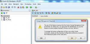 Oracle SQL Developer: Database Diff requires Oracle Change Management Pack be licensed
