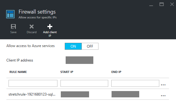 Allowing access to Azure services