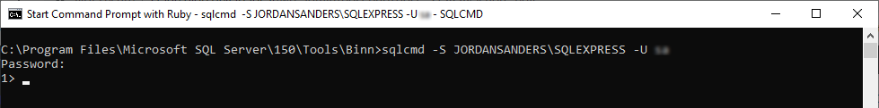 Connect to the SQL Server using SQL Server Authentication
