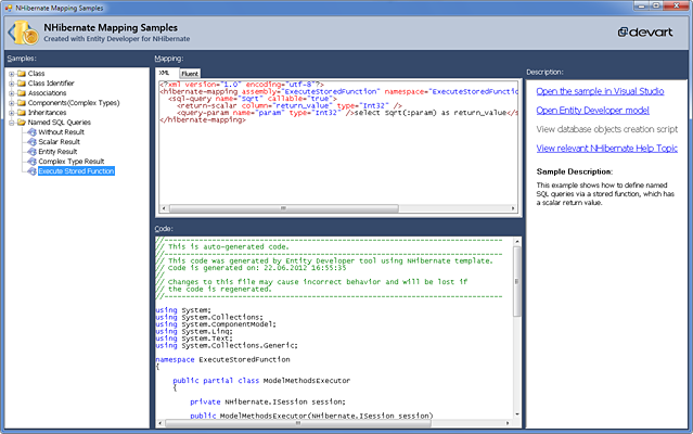 NHibernate Mapping Samples screenshot