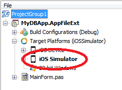Choose iOS Simulator