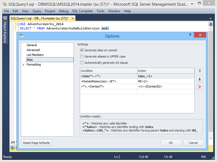 custom alias mapping