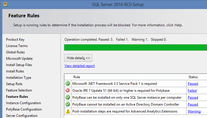 Installing SQL Server 2016 RC0