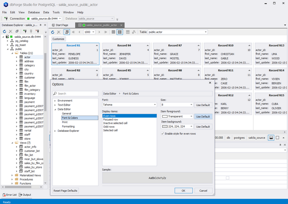 New Data Editor functionality allows several modes to view and edit data more comfortably