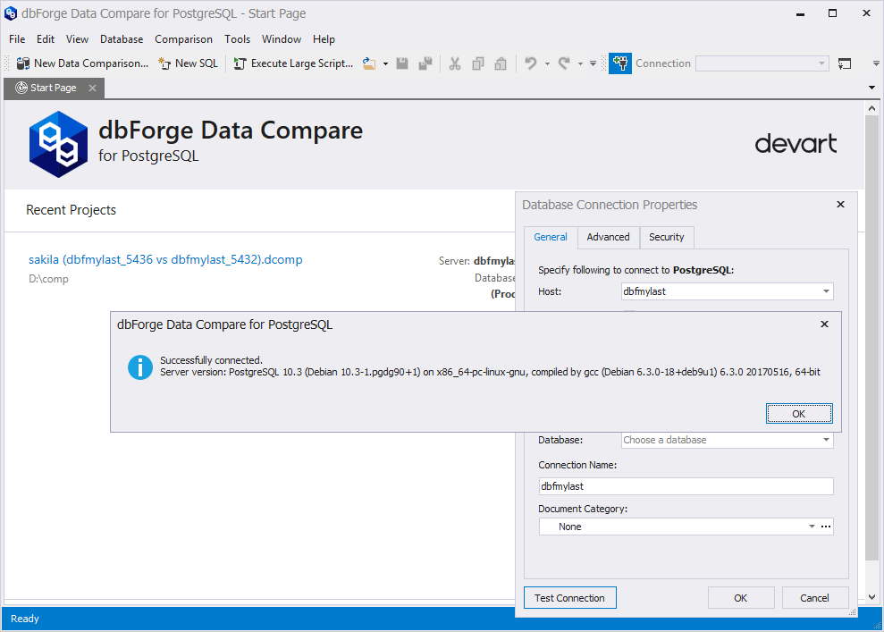 dbForge Data Compare for PostgreSQL now fully supports PostgreSQL 10.x