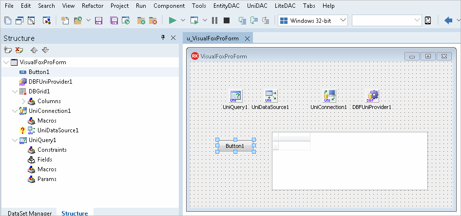 Delphi Form for DBF database