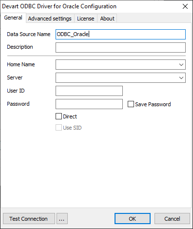 ODBC Driver settings