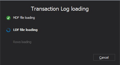 loading the transaction log