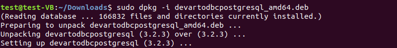Install ODBC driver on Ubuntu with dpkg