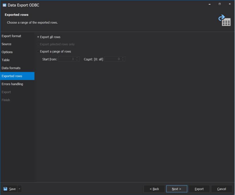 Convert MySQL data to PostgreSQL - selecting rows