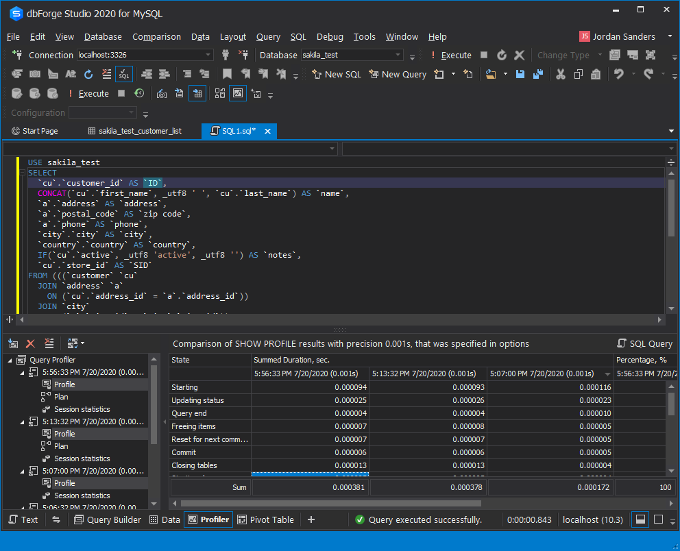 One of the biggest MySQL benefits - Query Profiler