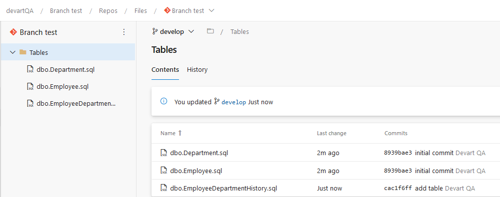 Source Control for SQL Server - push on server