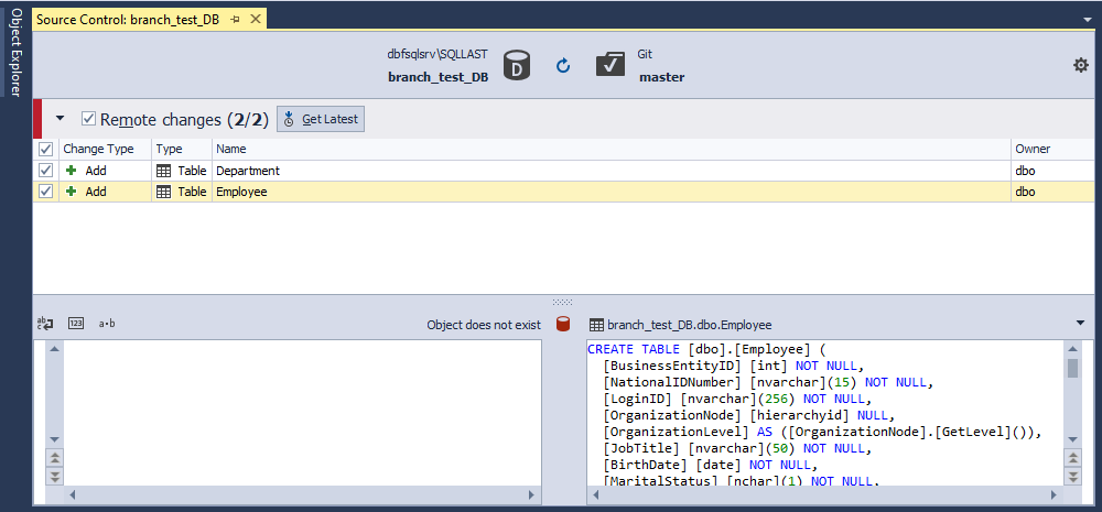 dbForge Source Control - link a database