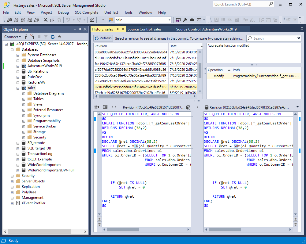 Source Control for SQL Server