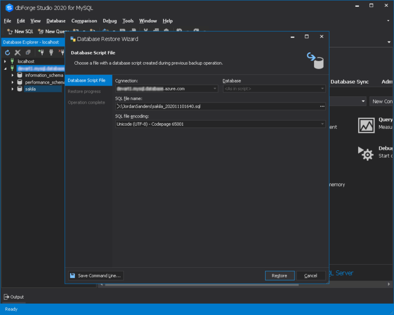 azure data studio mysql
