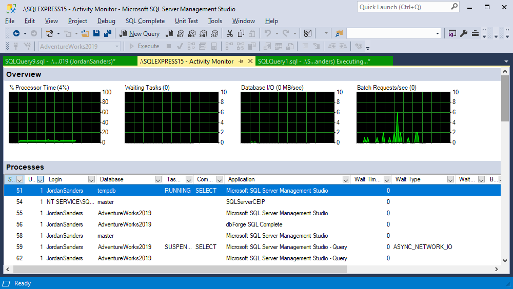 ms sql prompt for input