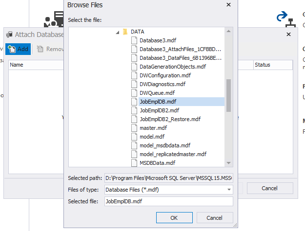  The database attach option within dbForge Studio for SQL Server