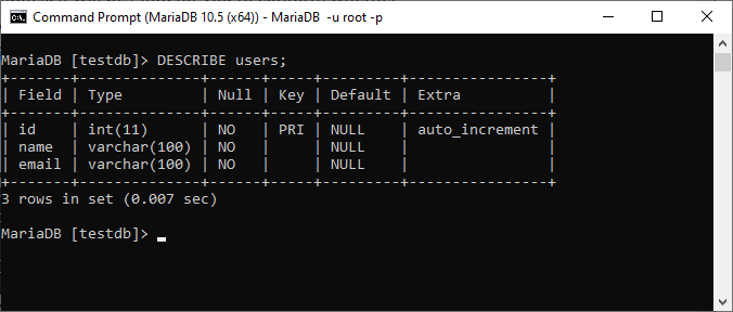 mariadb show user