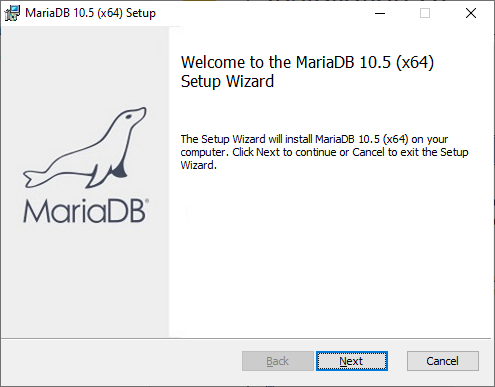 Welcome to the MariaDB Setup Wizard