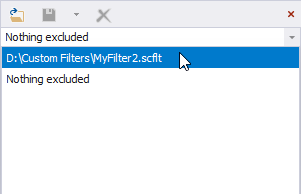 Open the folder with existing filters