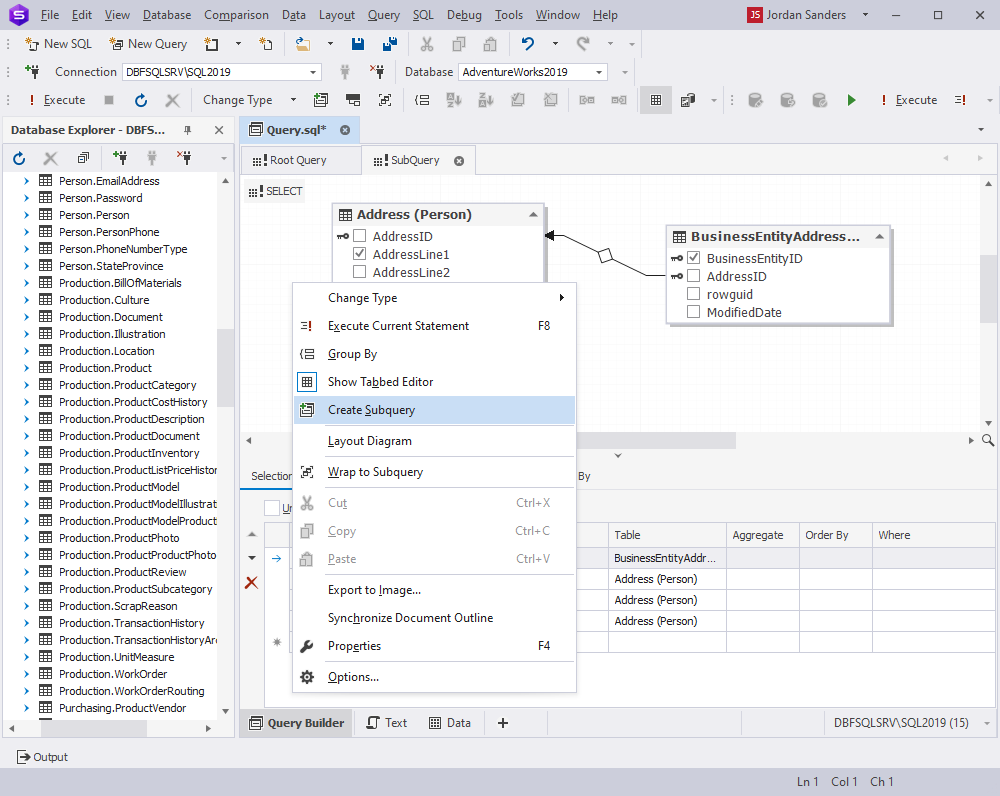 Create a nested query