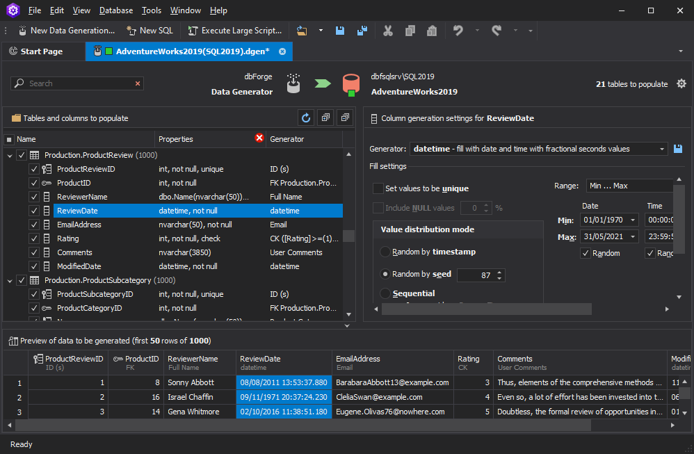 data generator tool