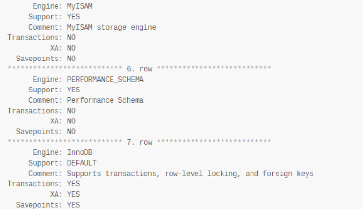 Defining a storage engine