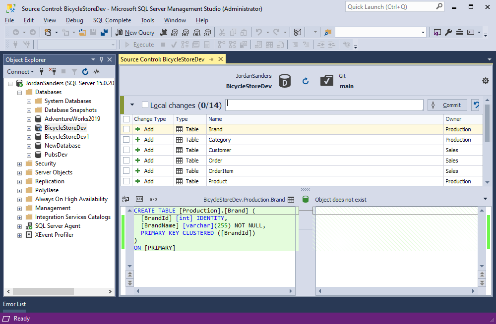 A helpful tool that allows users to version-control a SQL database with your version control system