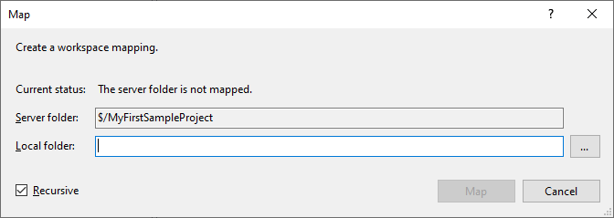 Workspace Mapping option within Visual Studio