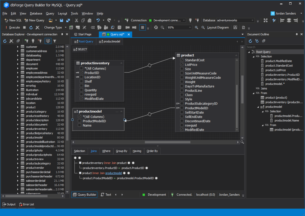 mysql create view based on user account