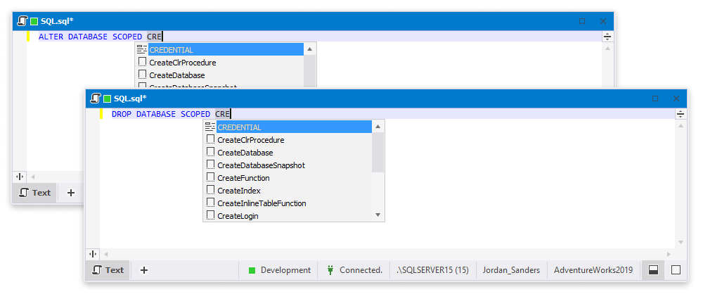 dbForge Studio for SQL Server 6.1 - support for ALTER/DROP DATABASE SCOPED CREDENTIAL