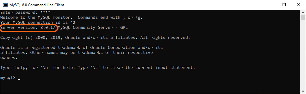 SSH for check MySQL version