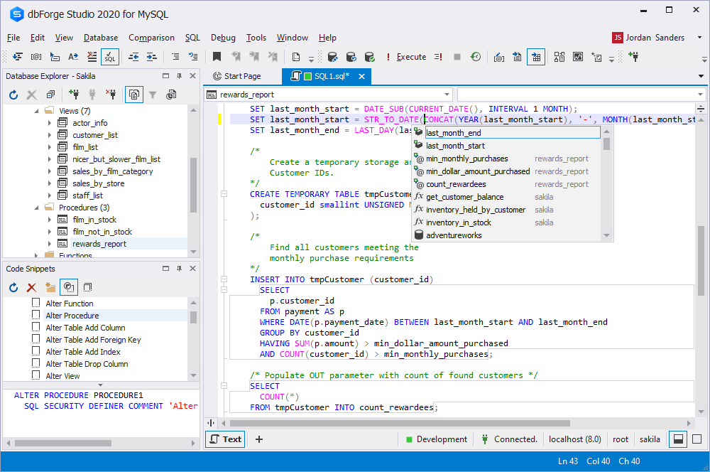 Build complex queries using dbForge Studio for MySQL