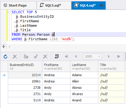 Use LIMIT (TOP in SQL) to sample query results