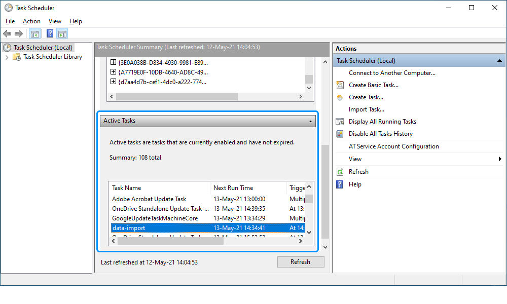 How to schedule a bulk insert from CSV files into a SQL Server database