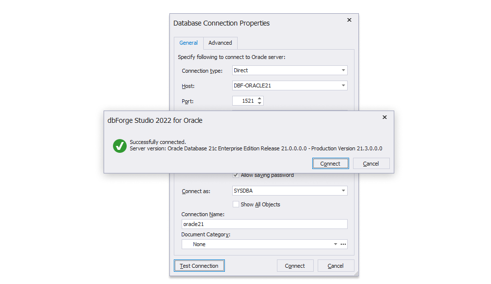 Support for Oracle 21c in the dbForge Oracle product line