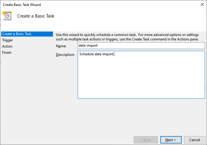 Automate a data import from multiple CSV files task