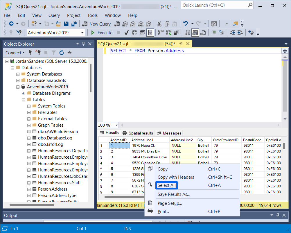 How To Export SQL Server Data From Table To a CSV File