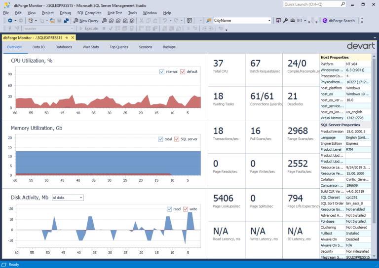 Using Sql Server Activity Monitor