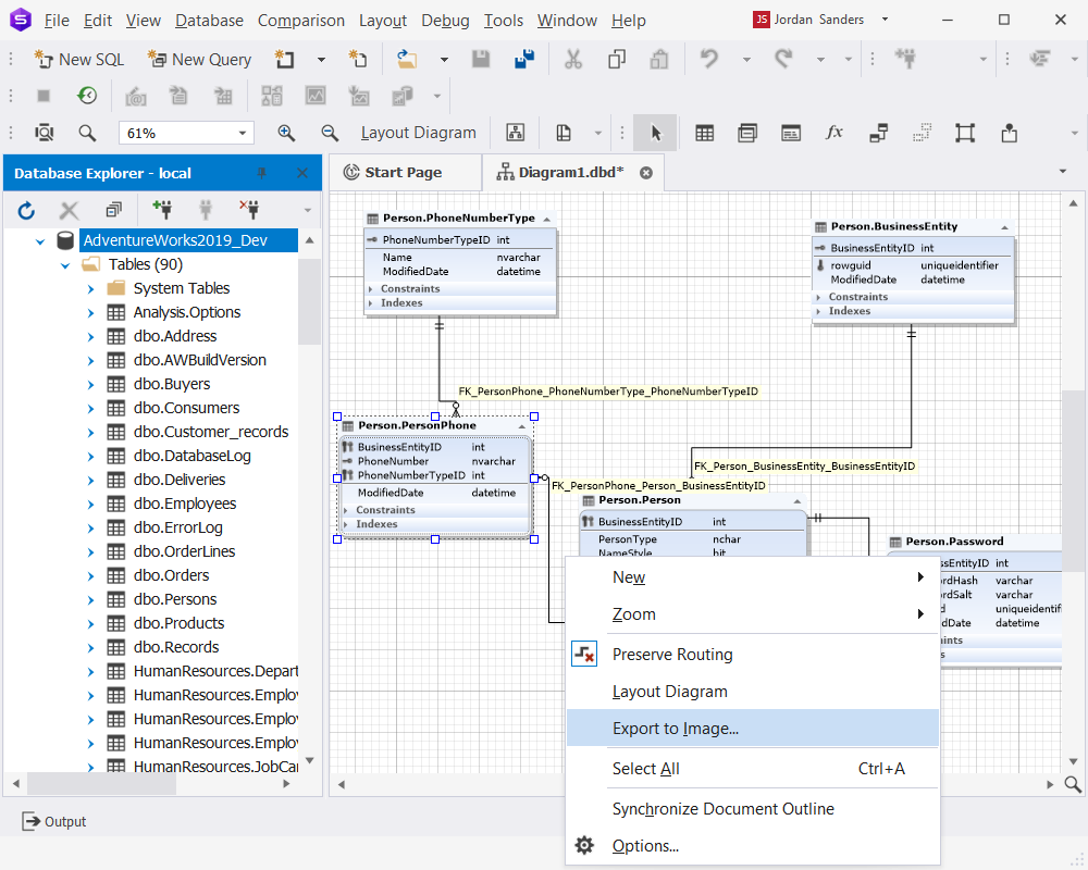 Create ER Diagram for SQL Server Database Using SSMS and SQL Designer -  Devart Blog