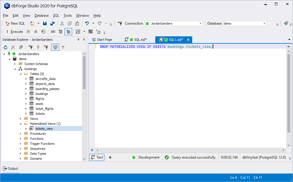 Postgres Explain Refresh Materialized View