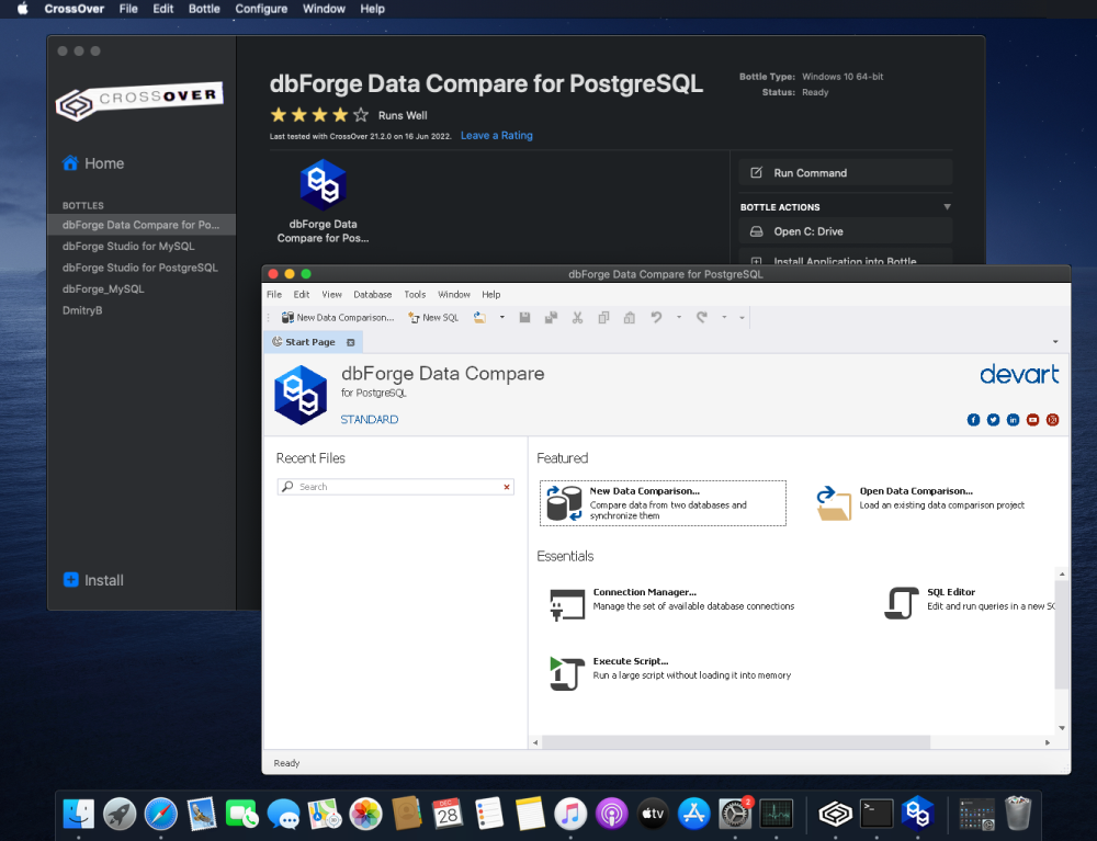 dbForge Data Compare on macOS