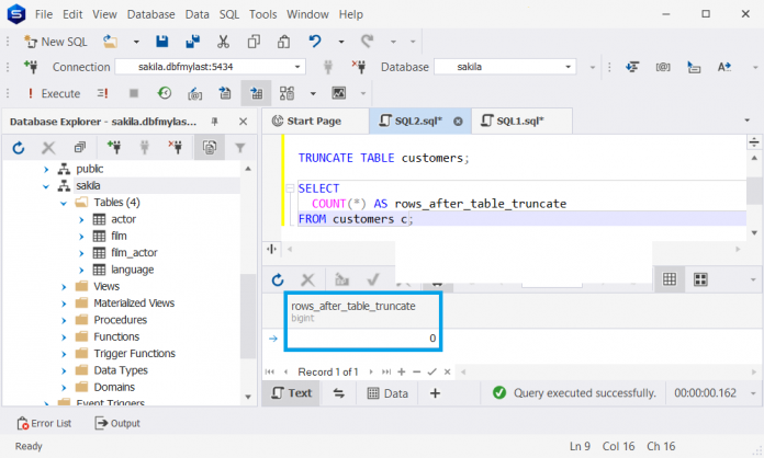 SQL TRUNCATE TABLE - Statement, Syntax, Examples