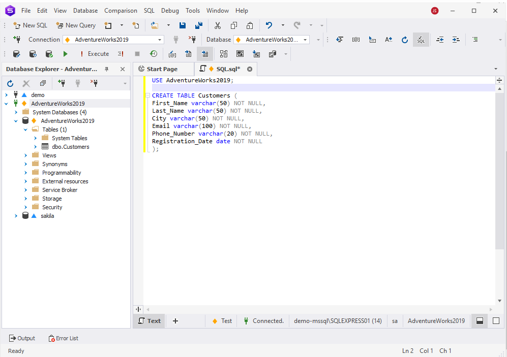 CREATE TABLE In SQL Server Guide With Examples Devart Blog