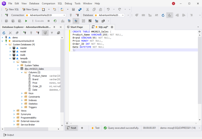 CREATE TABLE in SQL Server – Guide With Examples