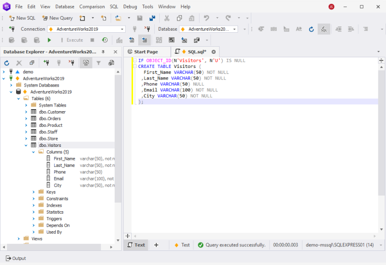 CREATE TABLE in SQL Server – Guide With Examples
