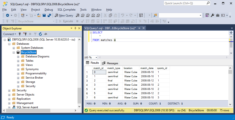 Check the result of SQL Server database migration from 2019 to 2008 version