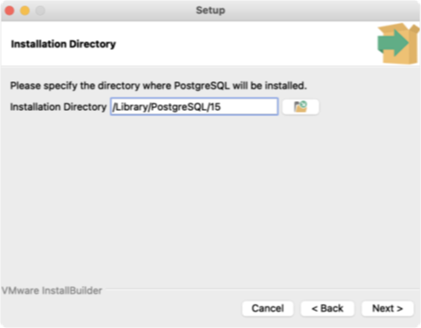 Specify the installation directory