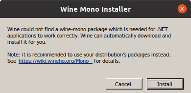 Mono installer - Wine