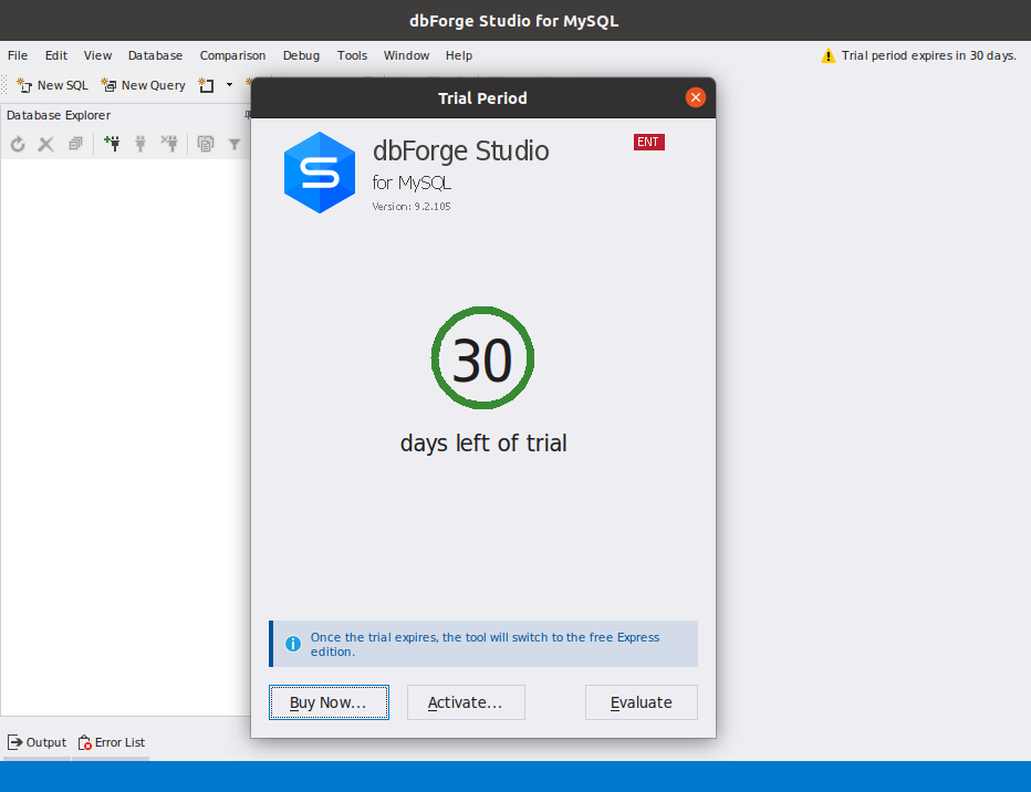 dbForge Studio run on Linux